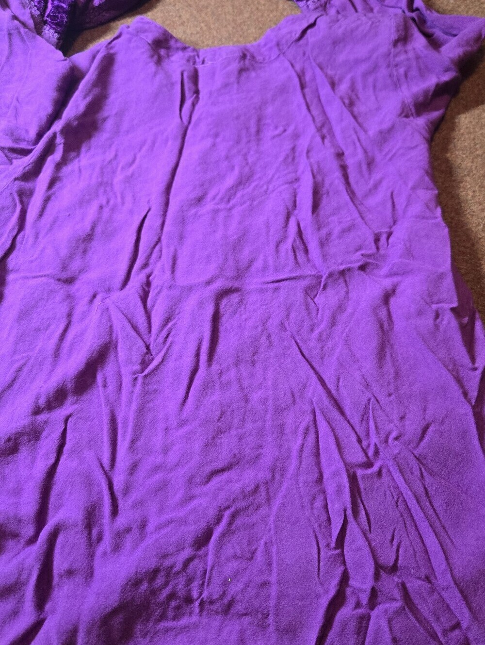 Vintage Mamta Tiered Skirt And Top Size Large (One Size) Purple Velvet Like - Picture 16 of 16